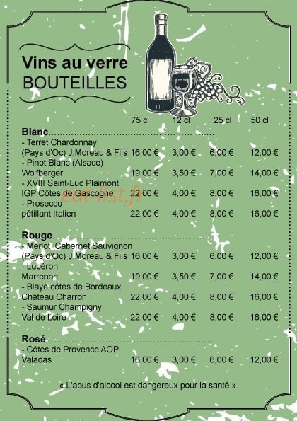 Le Rivoli — carte page 1