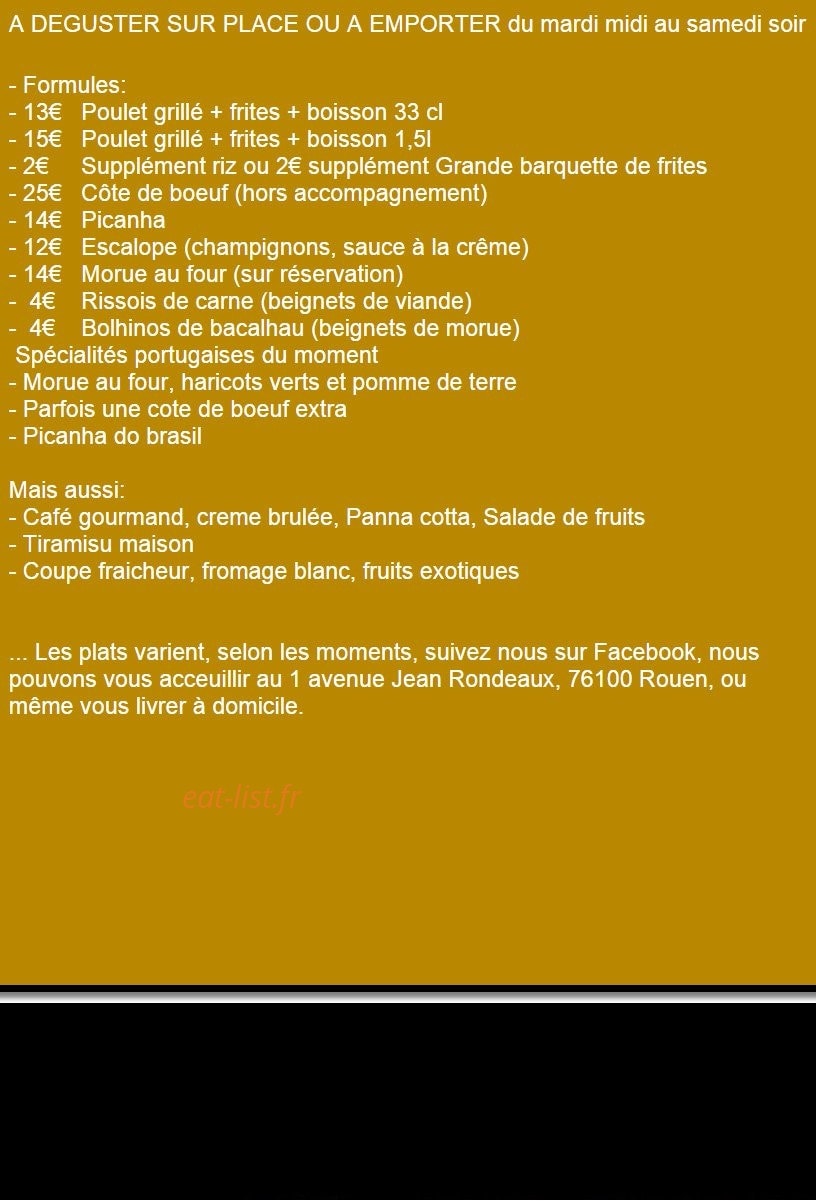 Le roi du poulet grillé — carte page 2