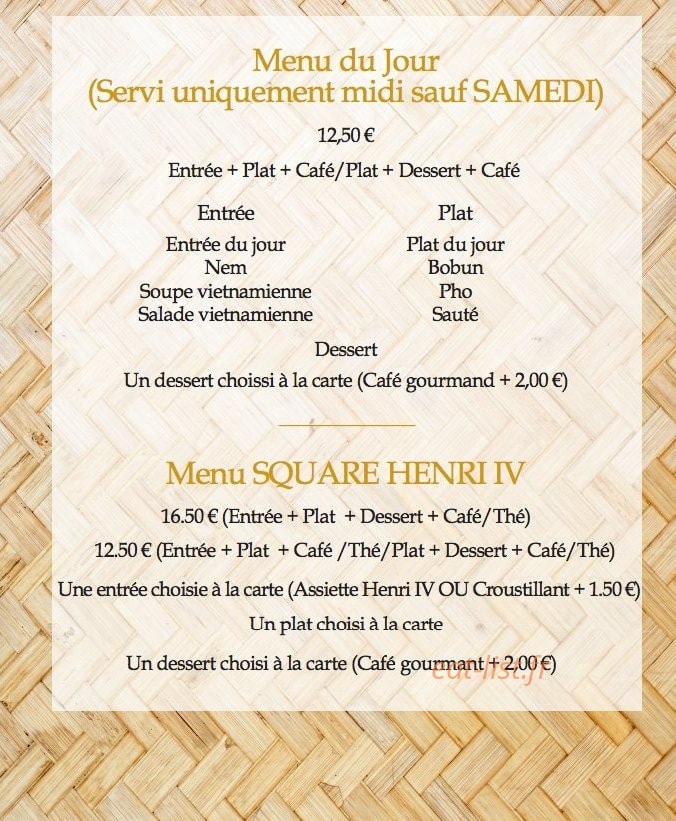 Le Square Henri IV — carte page 4