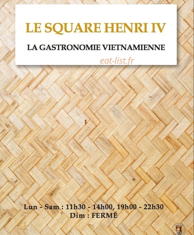 Le Square Henri IV — carte page 1