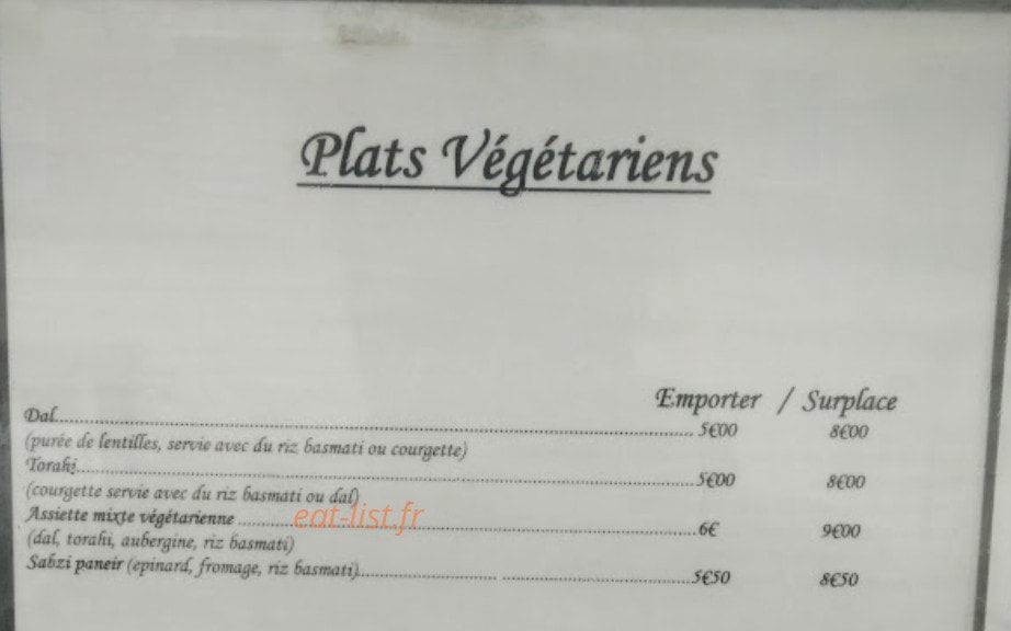 Les Délices Afghans — carte page 1