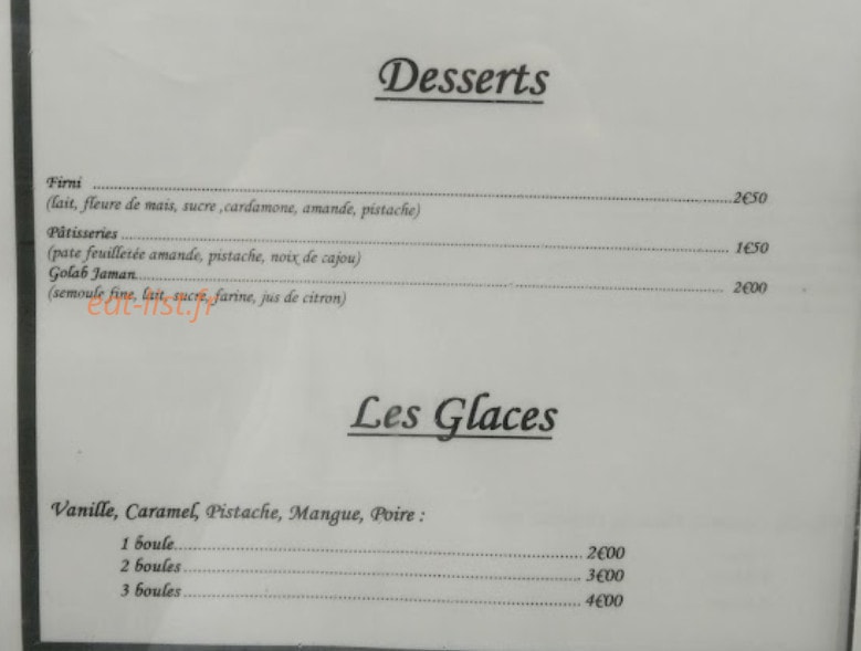 Les Délices Afghans — carte page 2