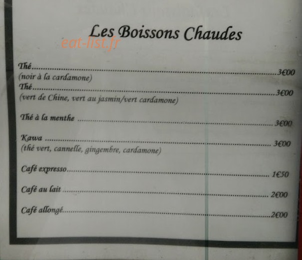 Les Délices Afghans — carte page 4