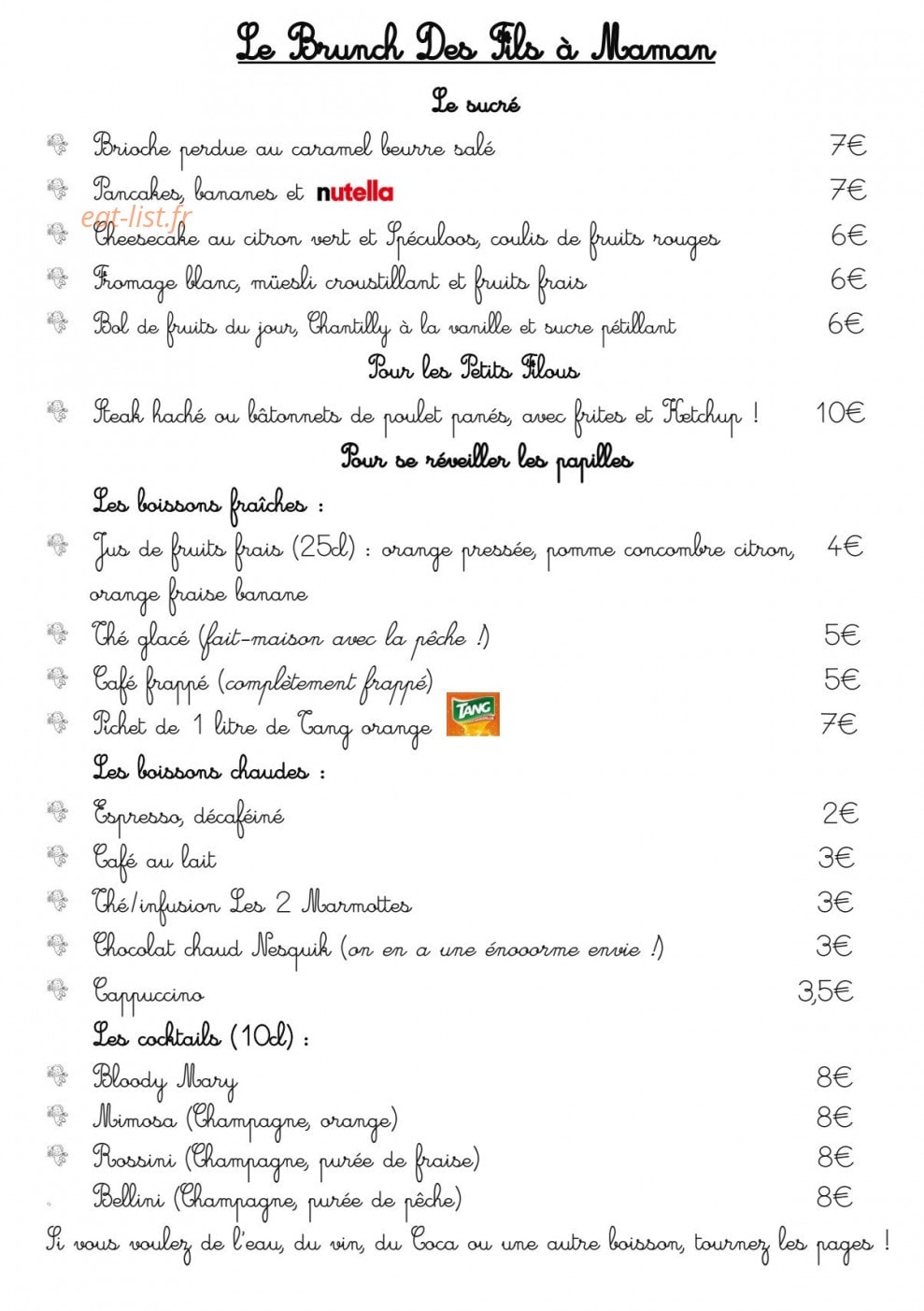 Les Fils à Maman — carte page 10