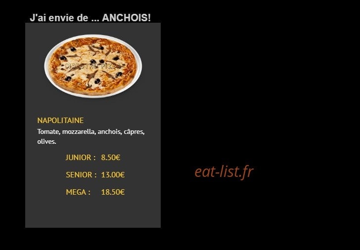 Maestro Pizza — carte page 8