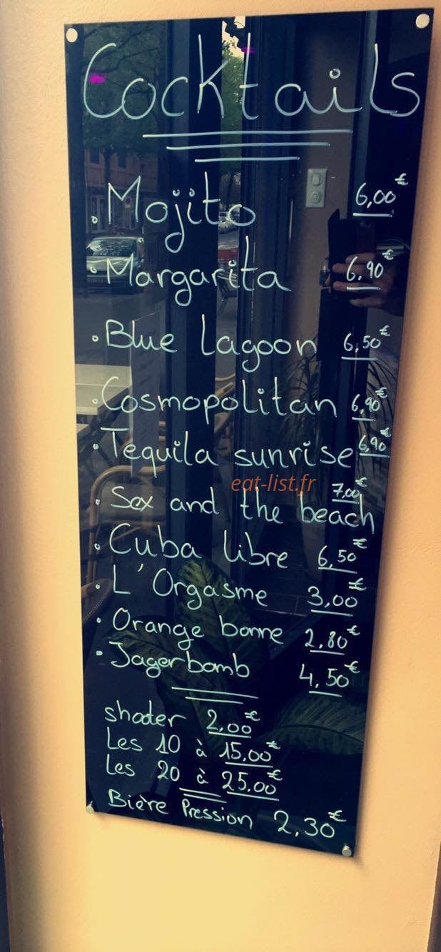 Milen Bar — carte page 1