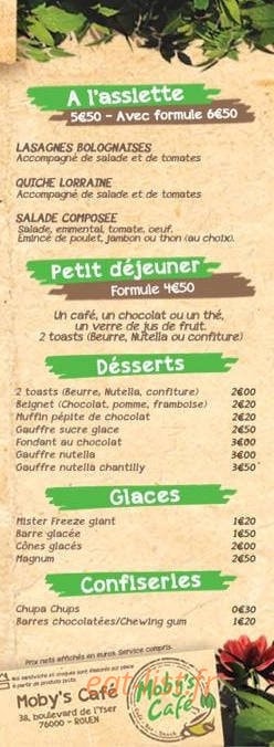 Moby's Café — carte page 4