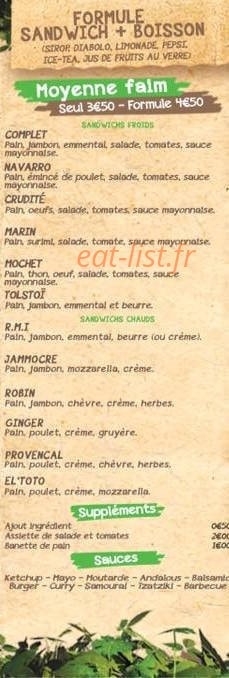 Moby's Café — carte page 2