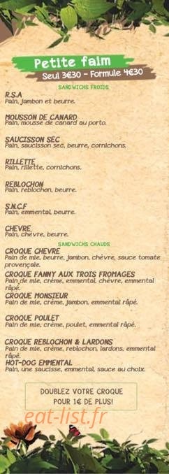 Moby's Café — carte page 1