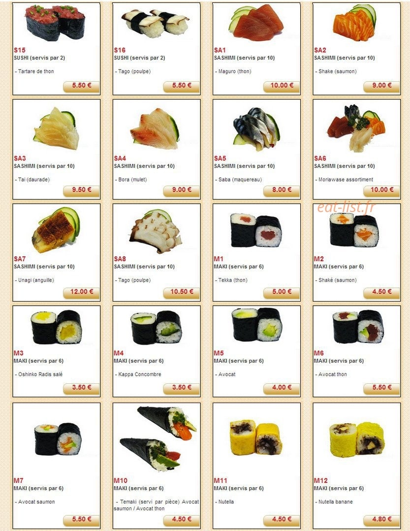 Moshimoshi — carte page 2