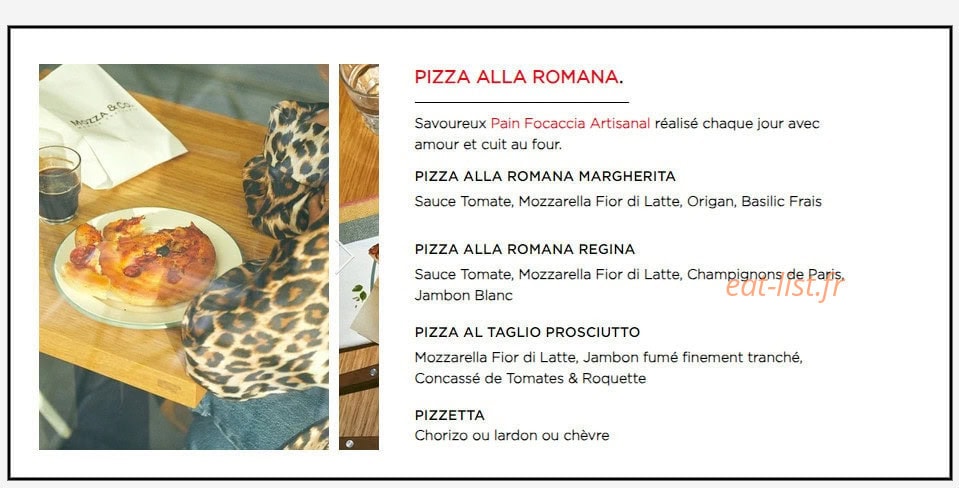 Mozza & Co — carte page 2