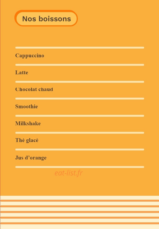 My Hometown Cafe — carte page 4