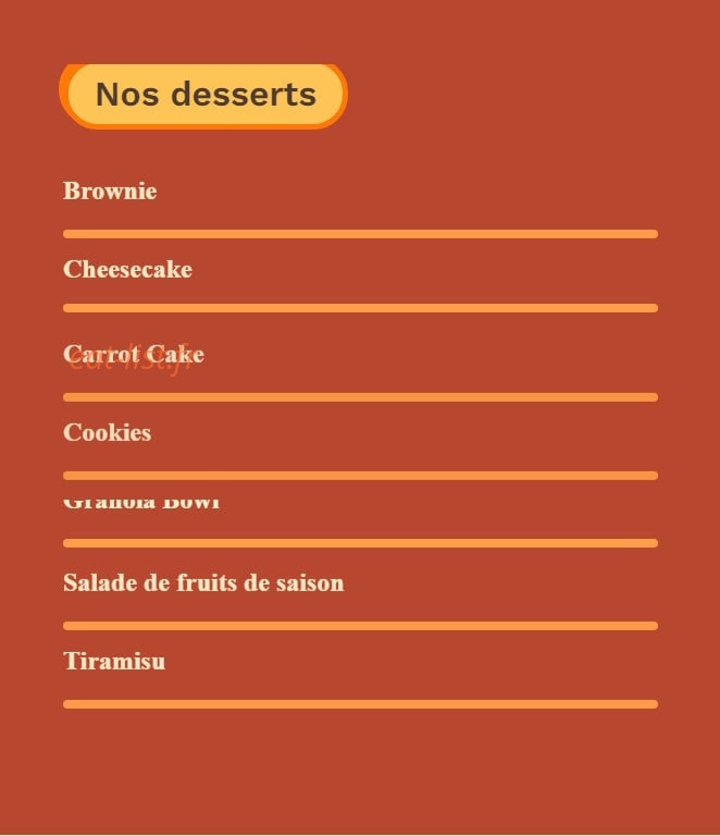 My Hometown Cafe — carte page 2