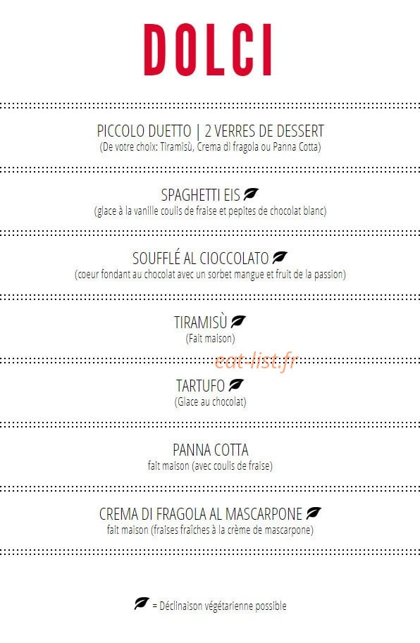 Osteria Beaux Arts — carte page 6