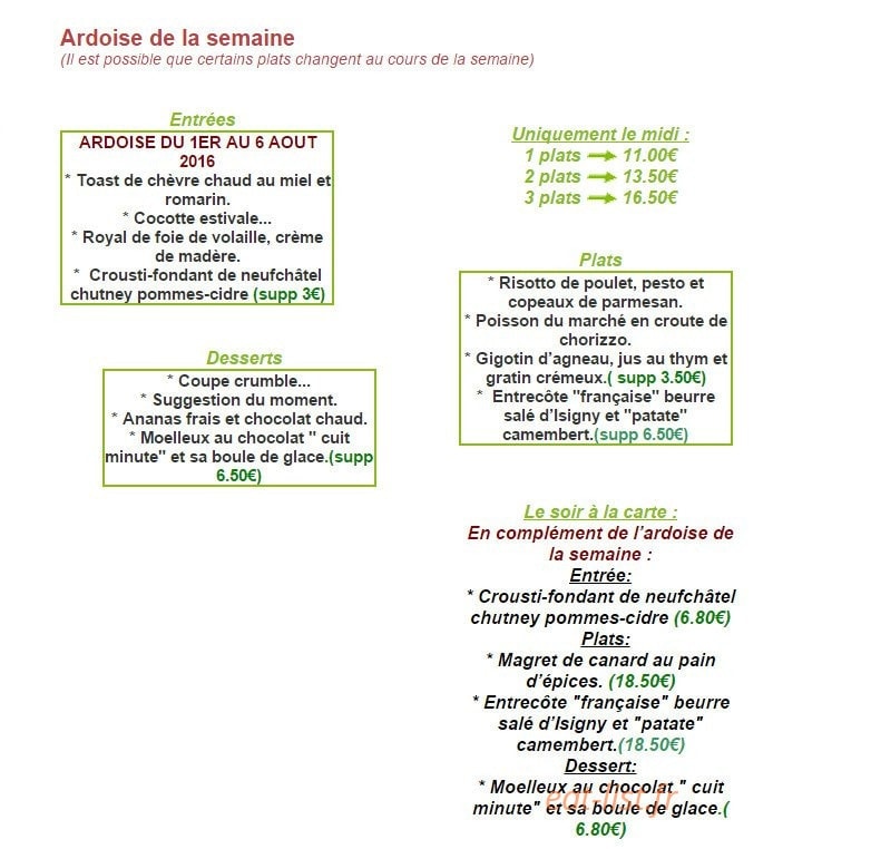 Pommes d'épices — carte page 1