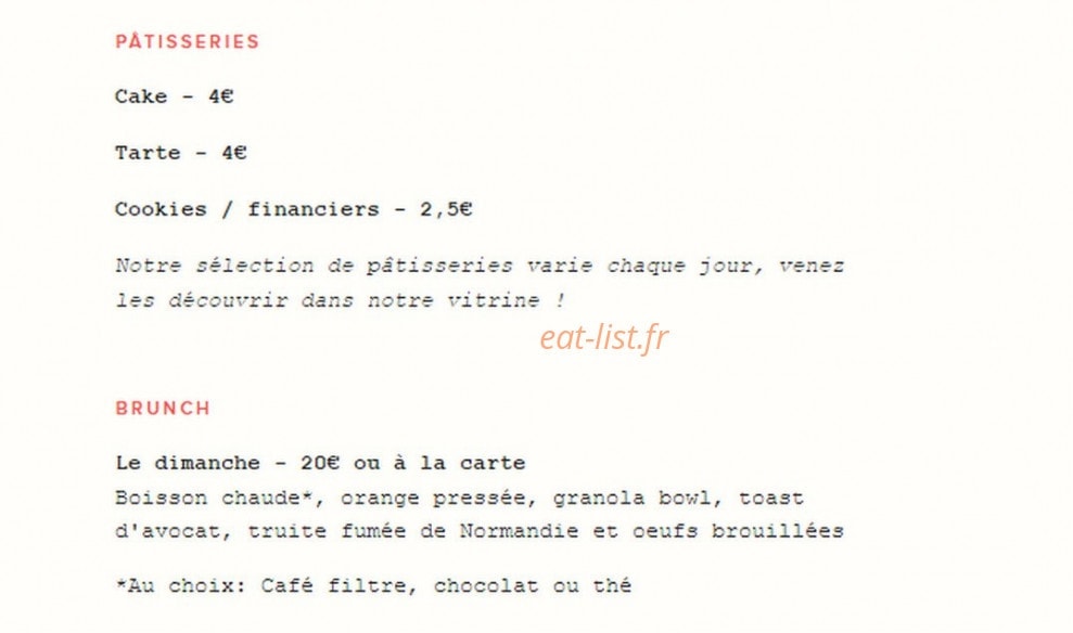 Prélude café — carte page 4
