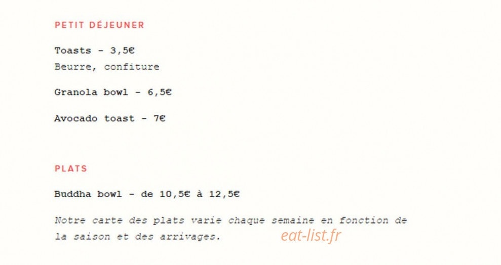 Prélude café — carte page 3
