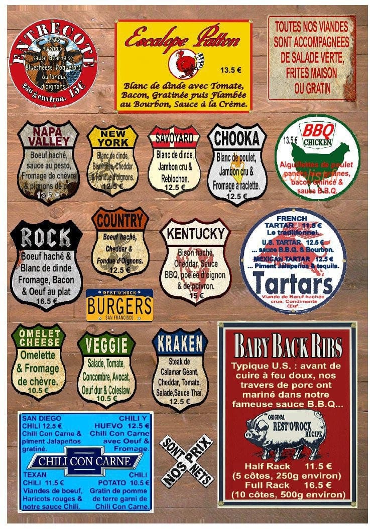 Rest'O'Rock — carte page 5