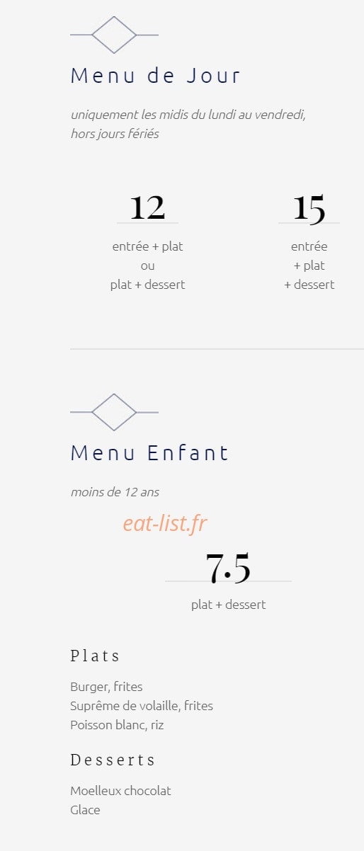 Restaurant Madame — carte page 4