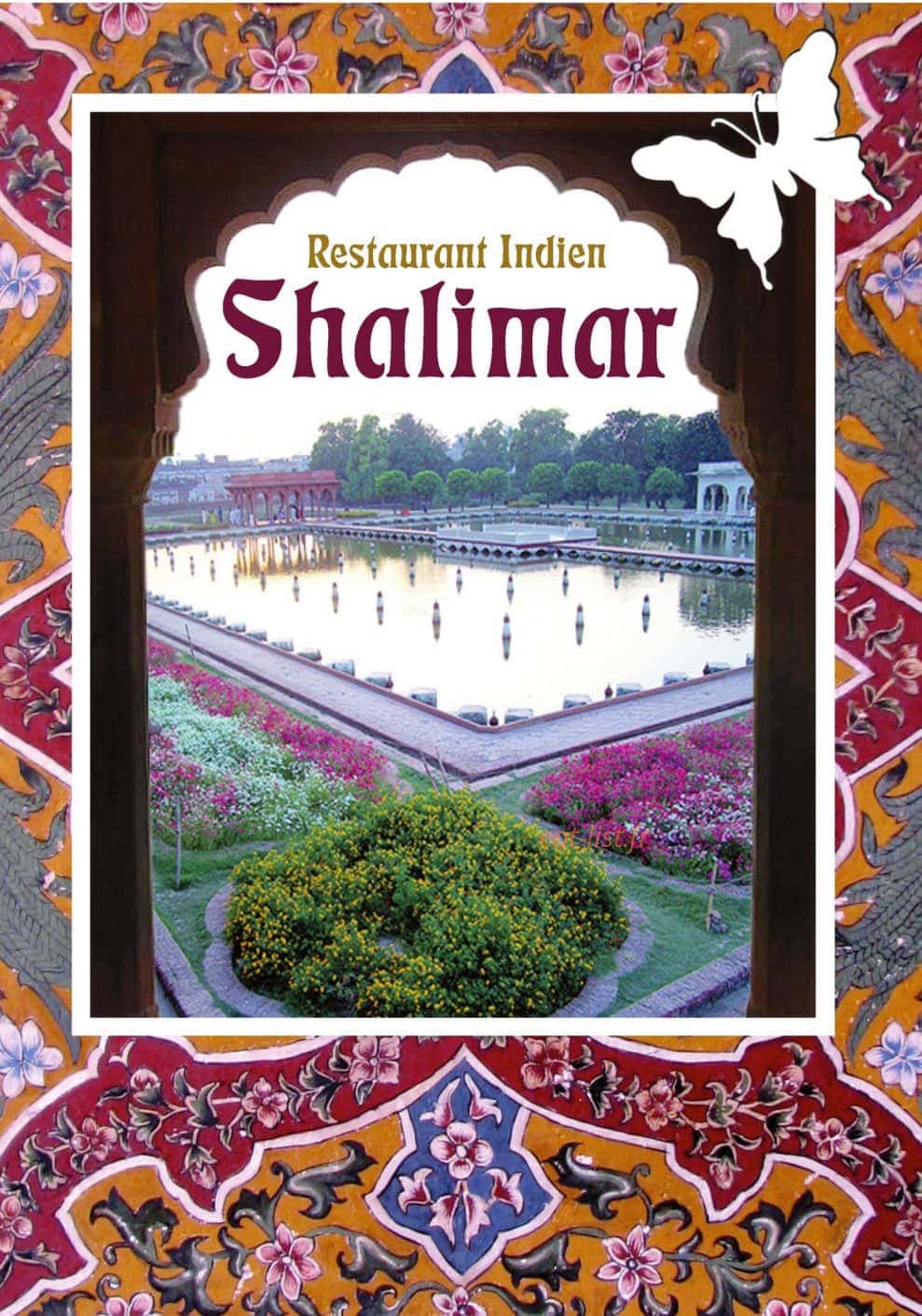 Restaurant Shalimar — carte page 1