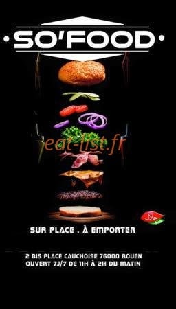 So'food — carte page 1