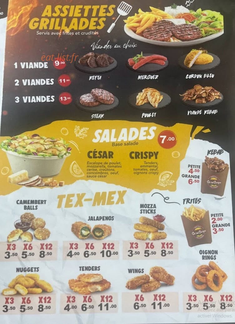 Str'eat Burger — carte page 6