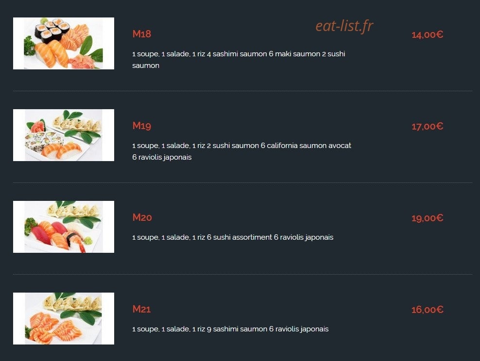 Sushi Club — carte page 24