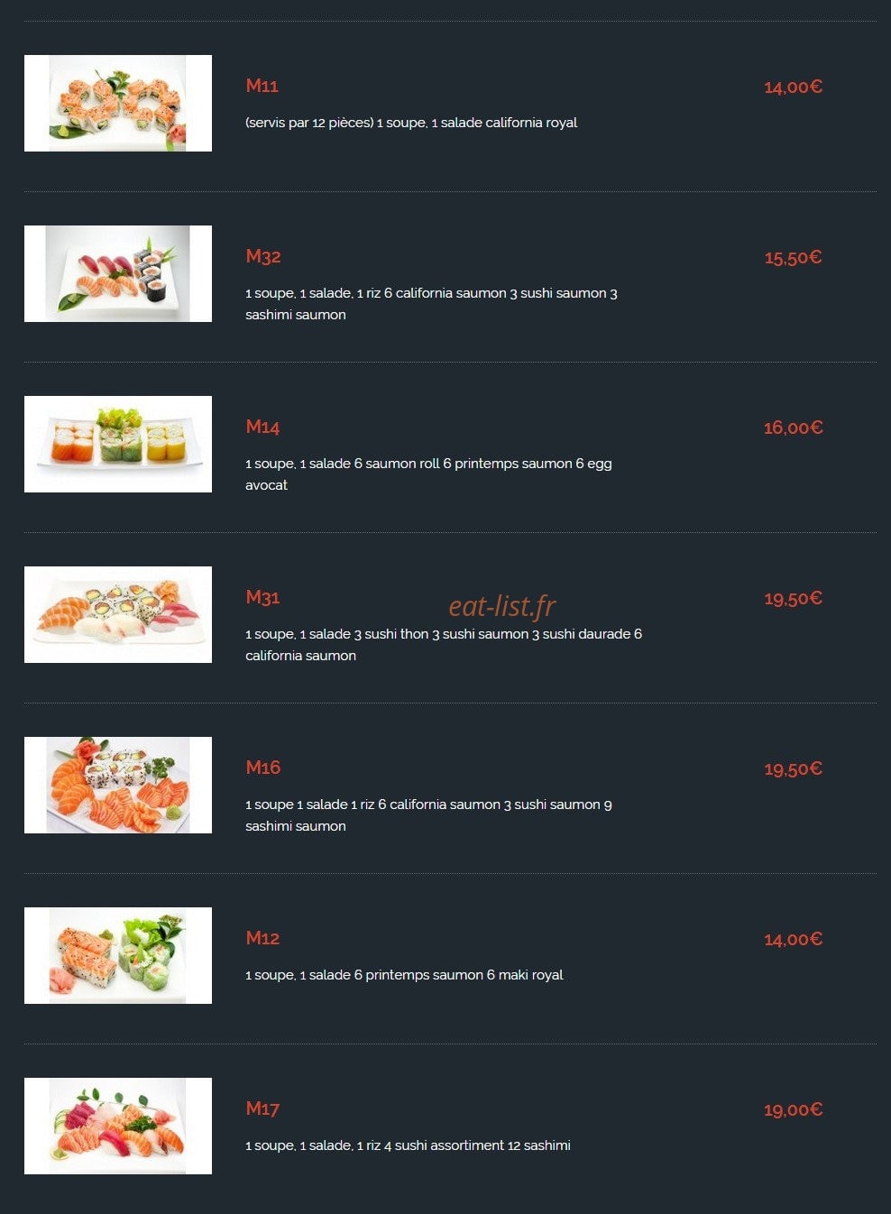 Sushi Club — carte page 23