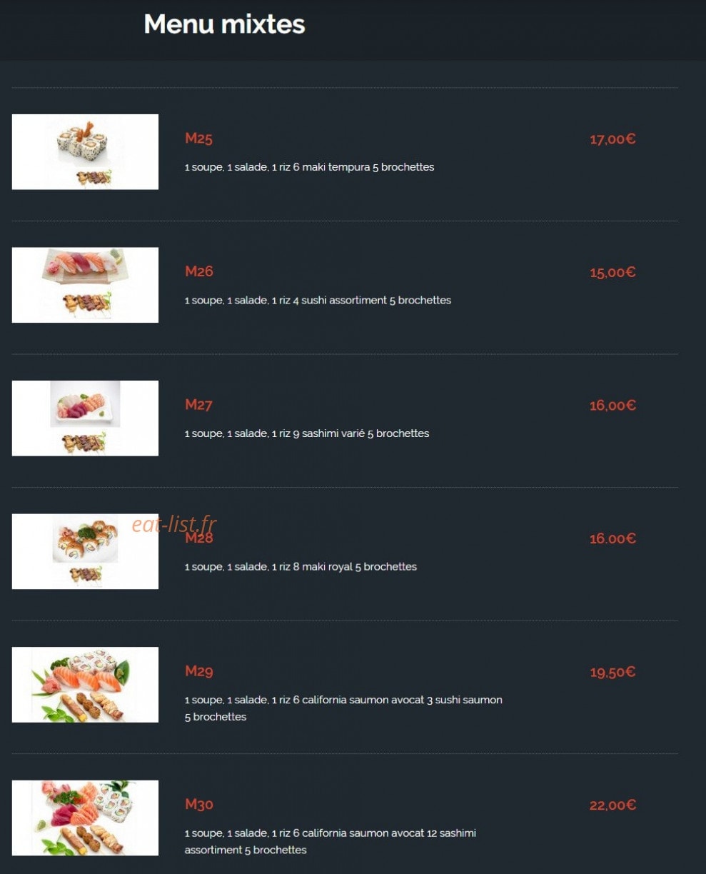 Sushi Club — carte page 20