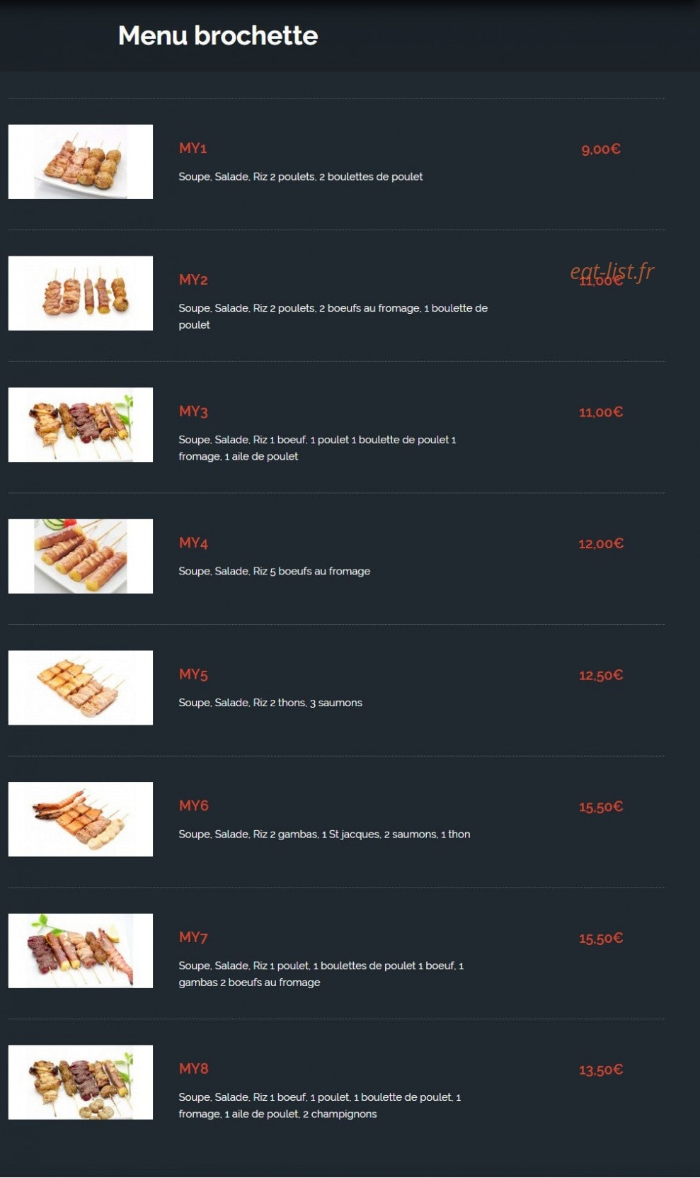 Sushi Club — carte page 19