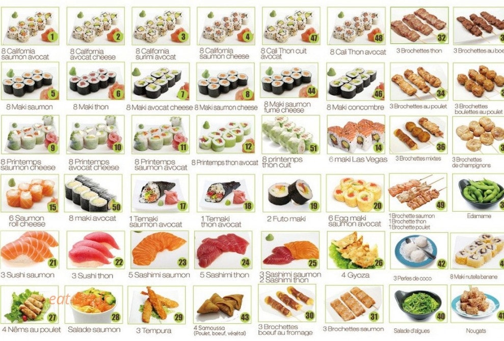 Sushi Club — carte page 18