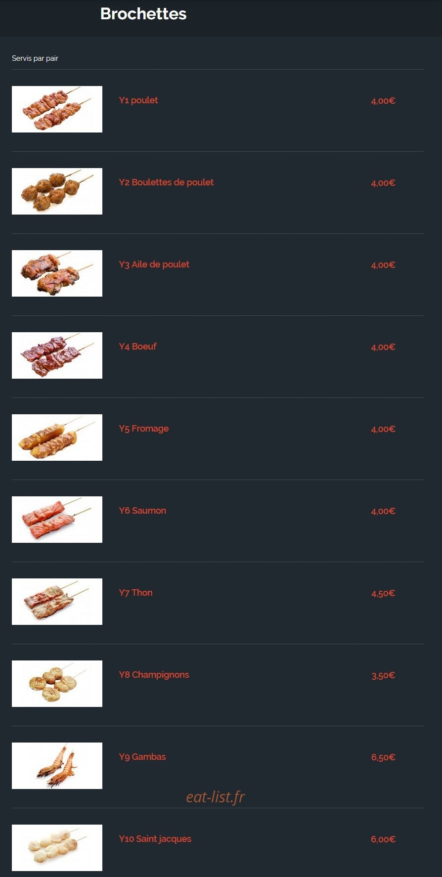 Sushi Club — carte page 9