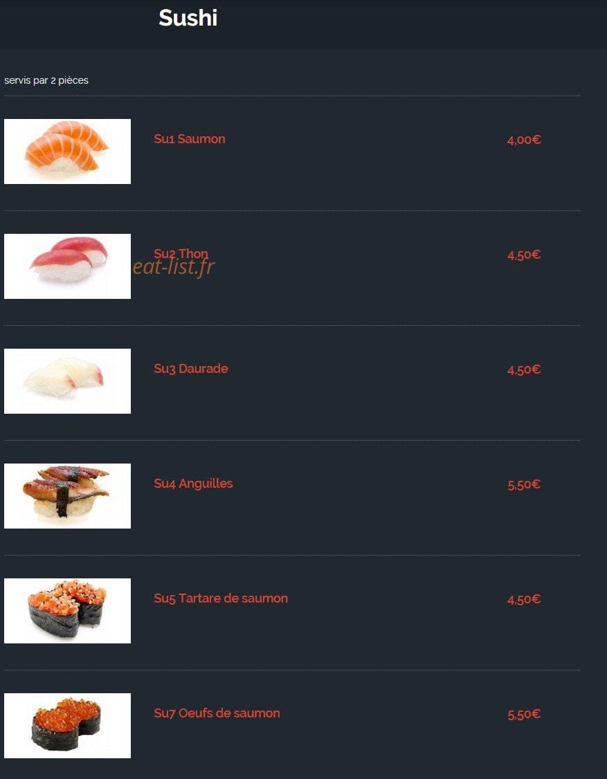 Sushi Club — carte page 10