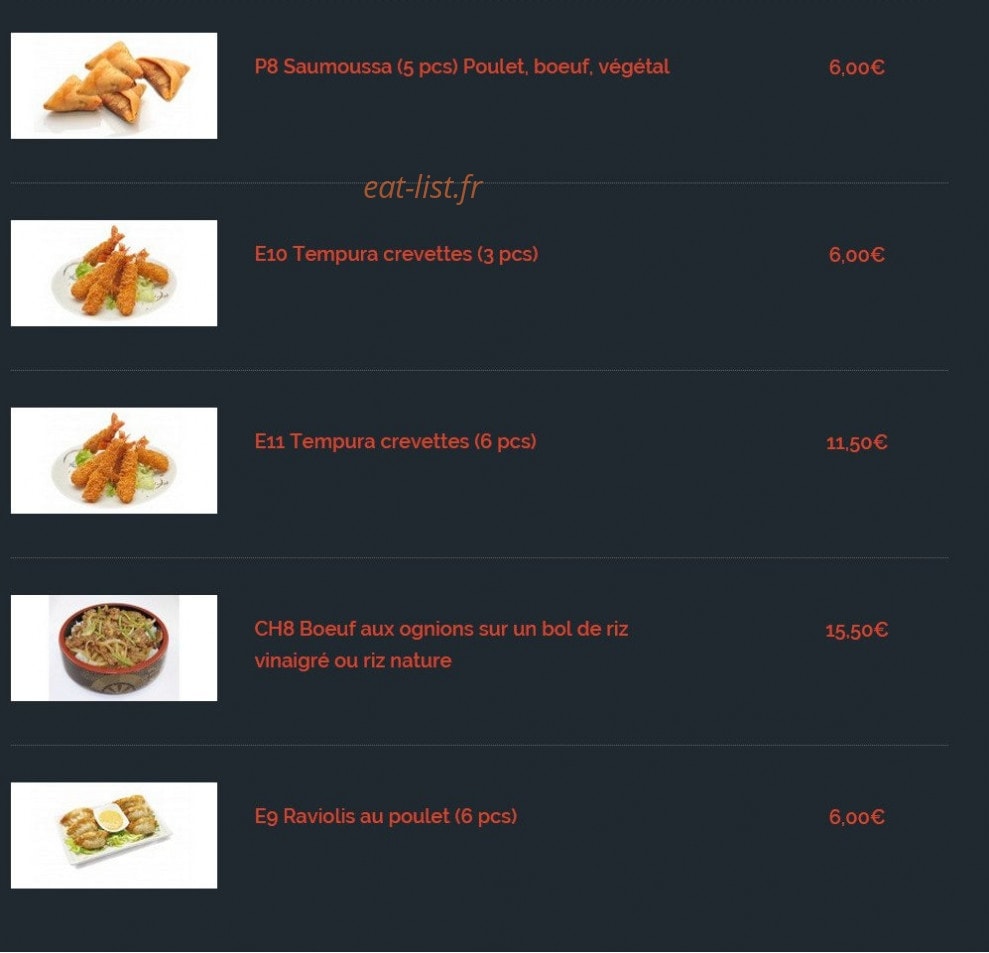 Sushi Club — carte page 27