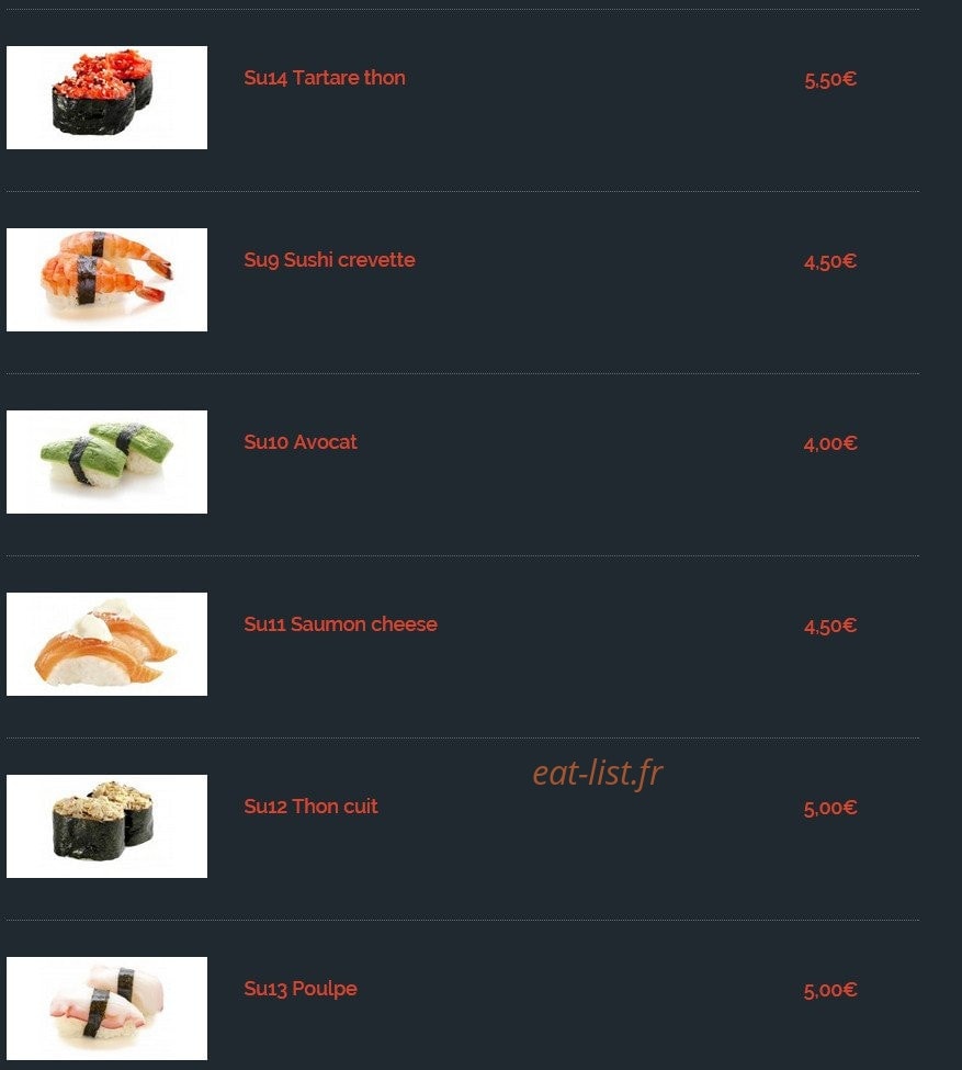 Sushi Club — carte page 11