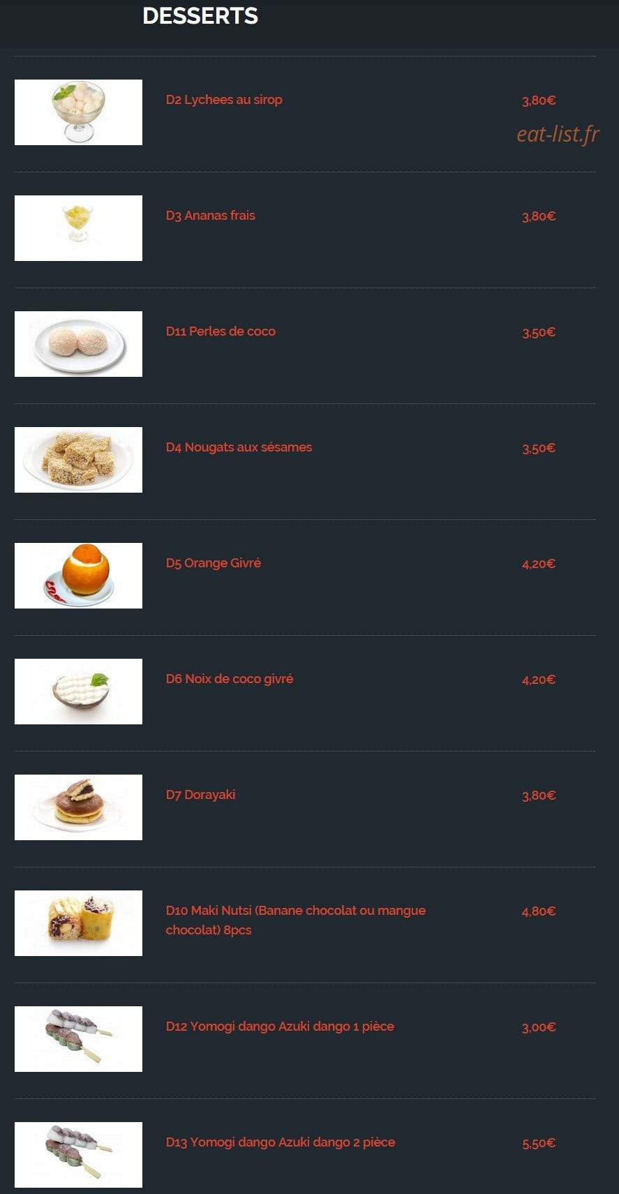 Sushi Club — carte page 17