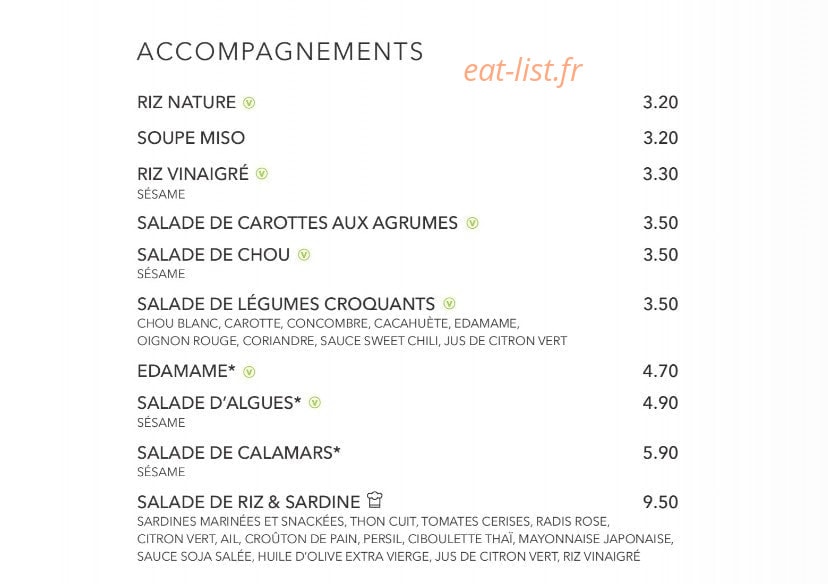 Sushi Shop — carte page 35
