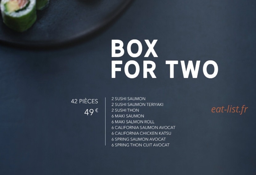 Sushi Shop — carte page 13