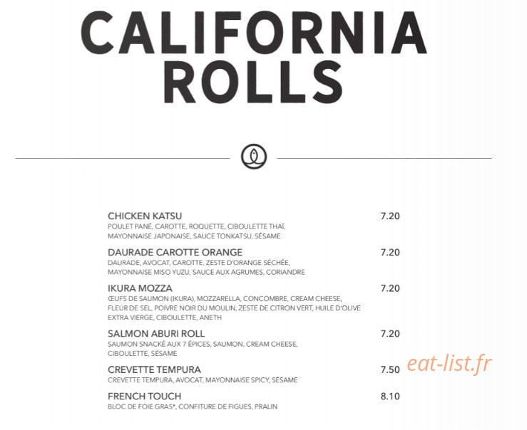 Sushi Shop — carte page 22