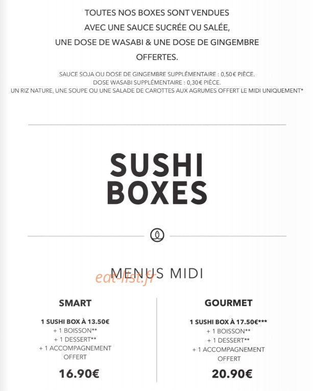Sushi Shop — carte page 8