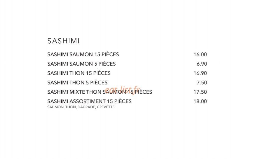 Sushi Shop — carte page 27
