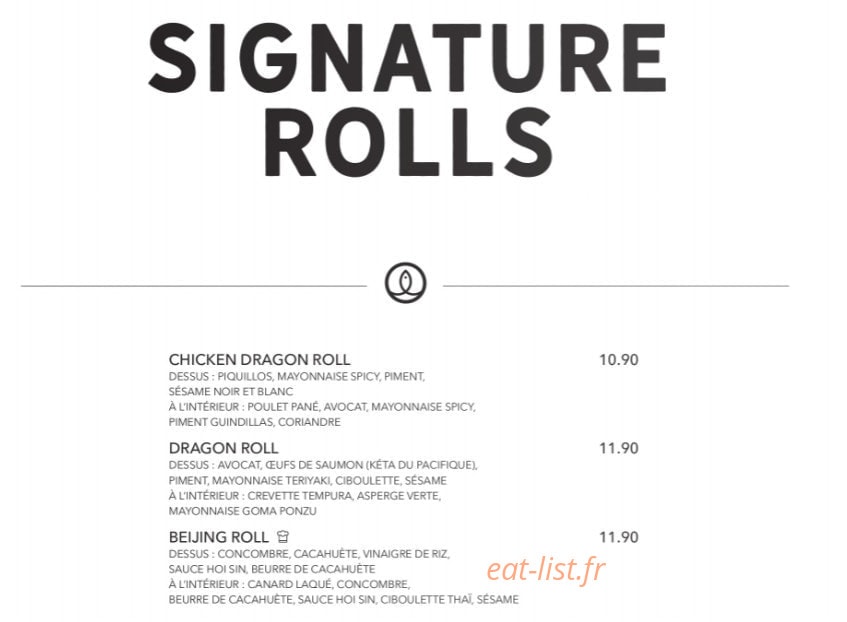 Sushi Shop — carte page 26