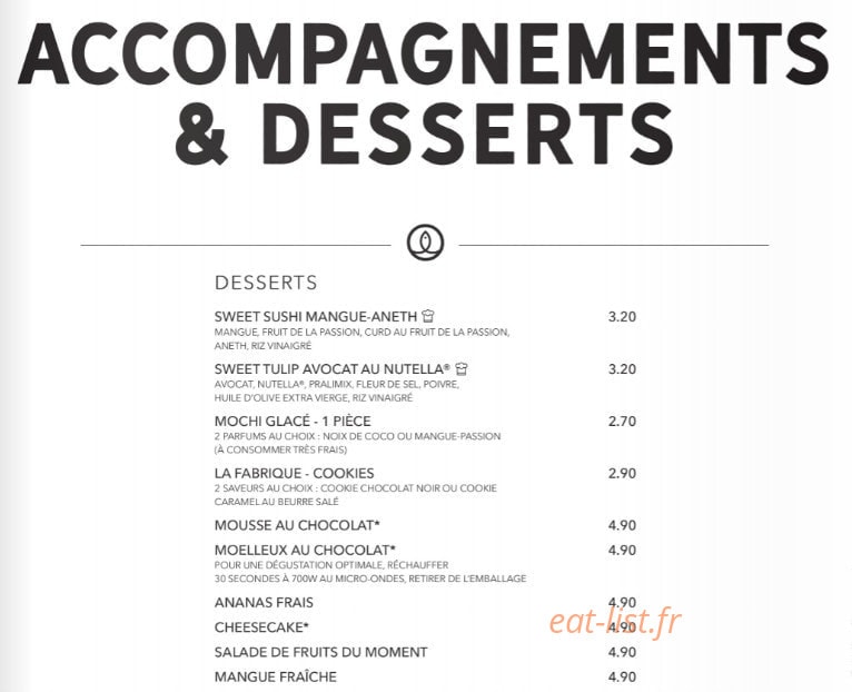 Sushi Shop — carte page 36
