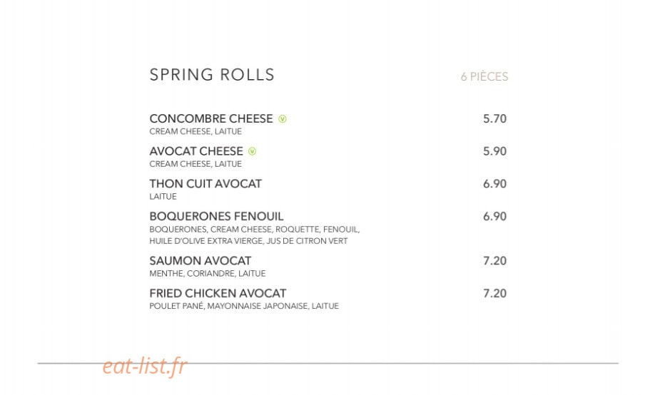 Sushi Shop — carte page 23