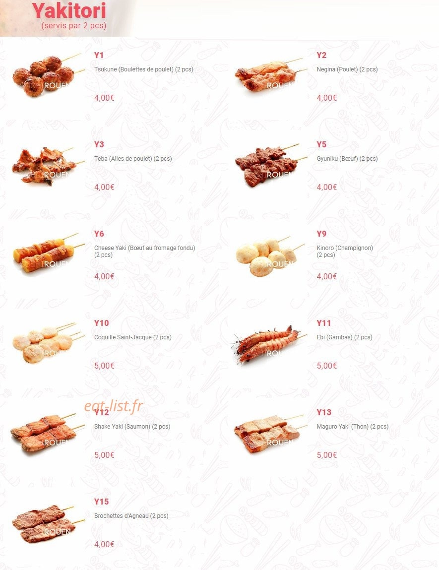 Sushi — carte page 6