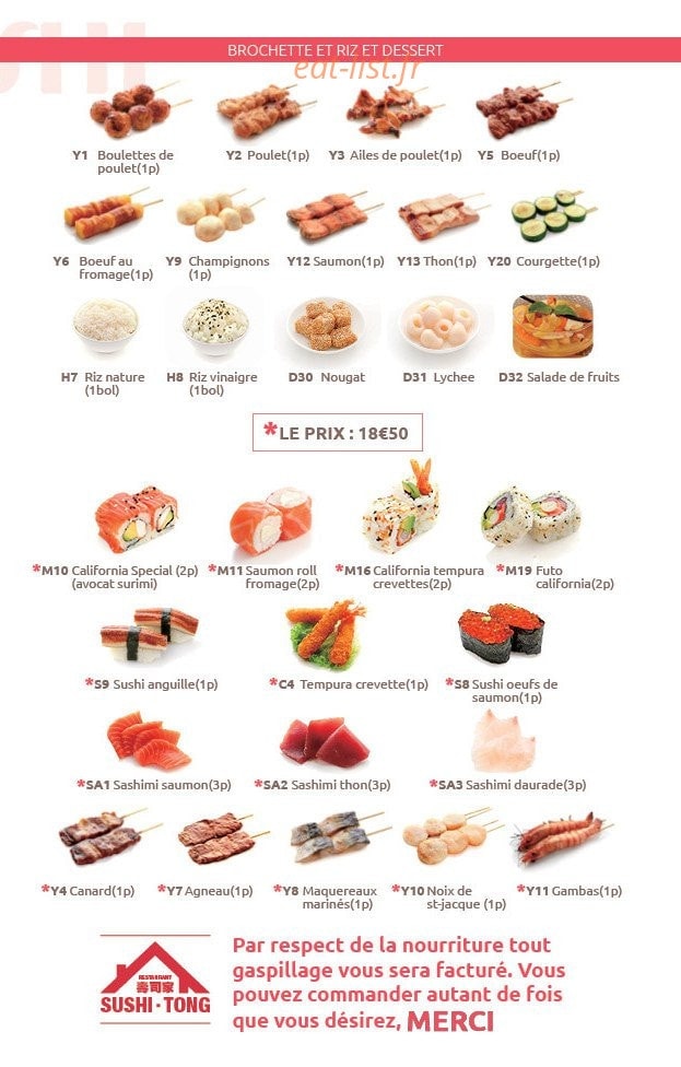 Sushi — carte page 17