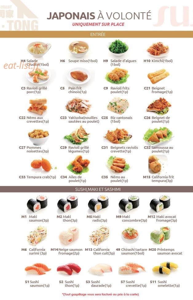 Sushi — carte page 16