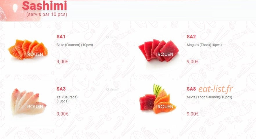 Sushi — carte page 4