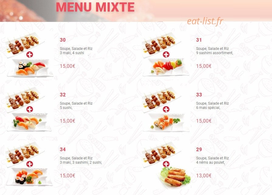 Sushi — carte page 11