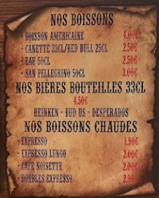 Texas Hot Dog — carte page 4